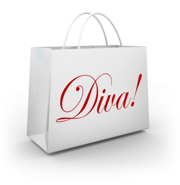 Diva kelime alışveriş çantası