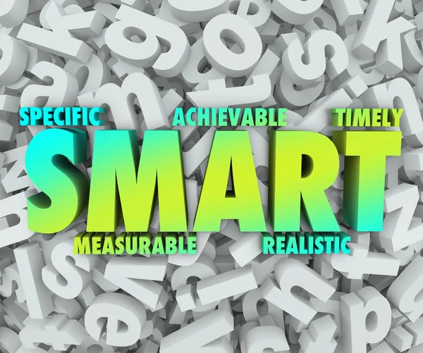 Objetivos o metas SMART con criterios — Foto de Stock