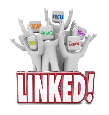 People marketed Networked, Associated, Referred, United, Connected and Allied clipart