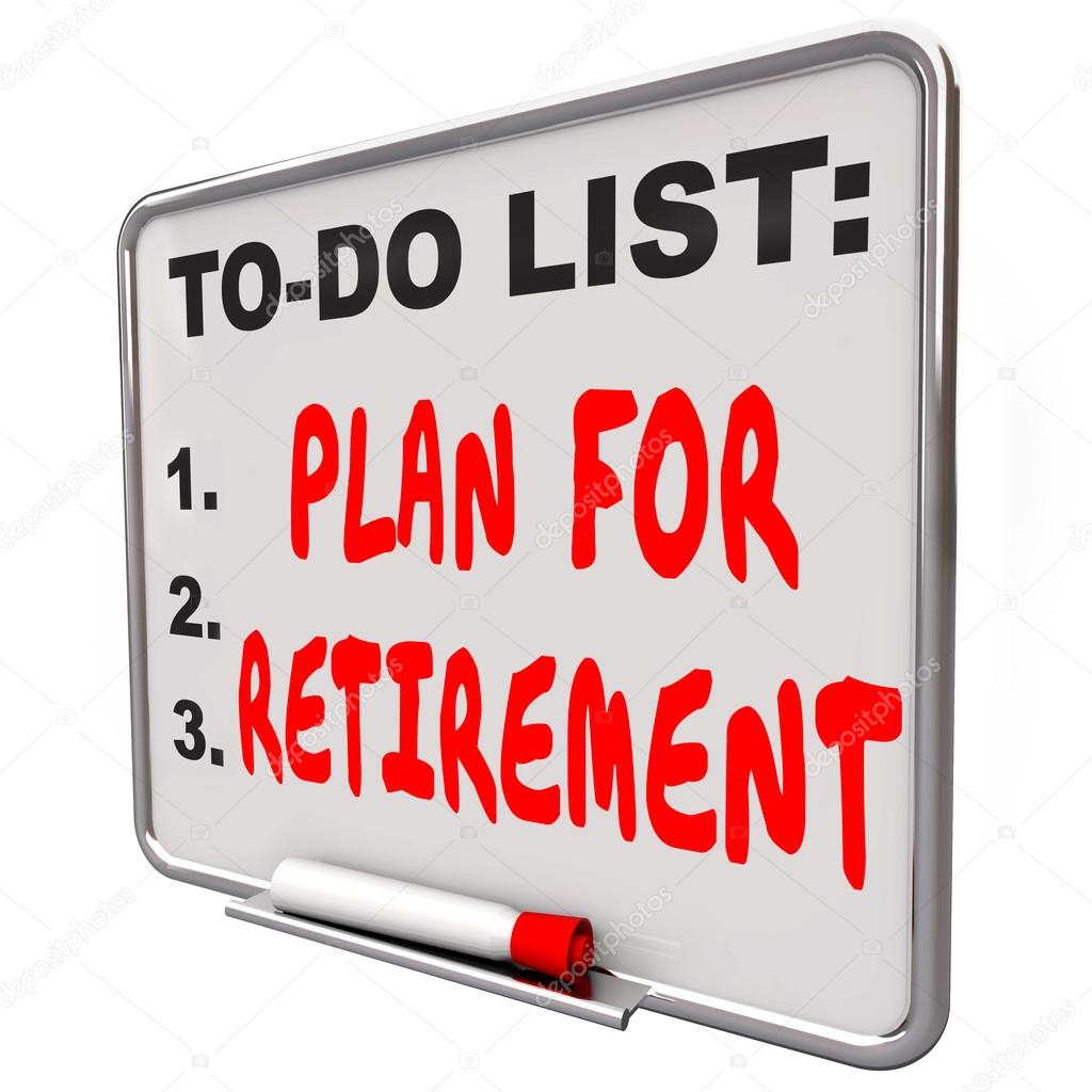 Plan Your Retirement words on a dry erase board