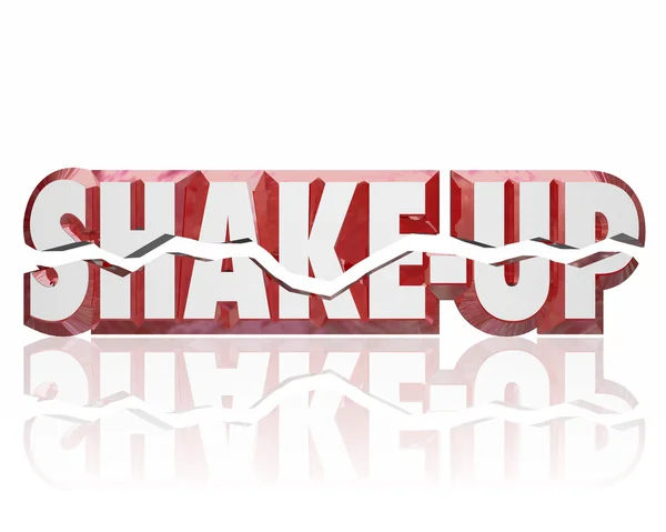 Shake-Up palabras en letras rotas 3d — Foto de Stock