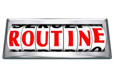 Bir kilometre sayacı veya ölçer üzerinde rutin kelime çevirir