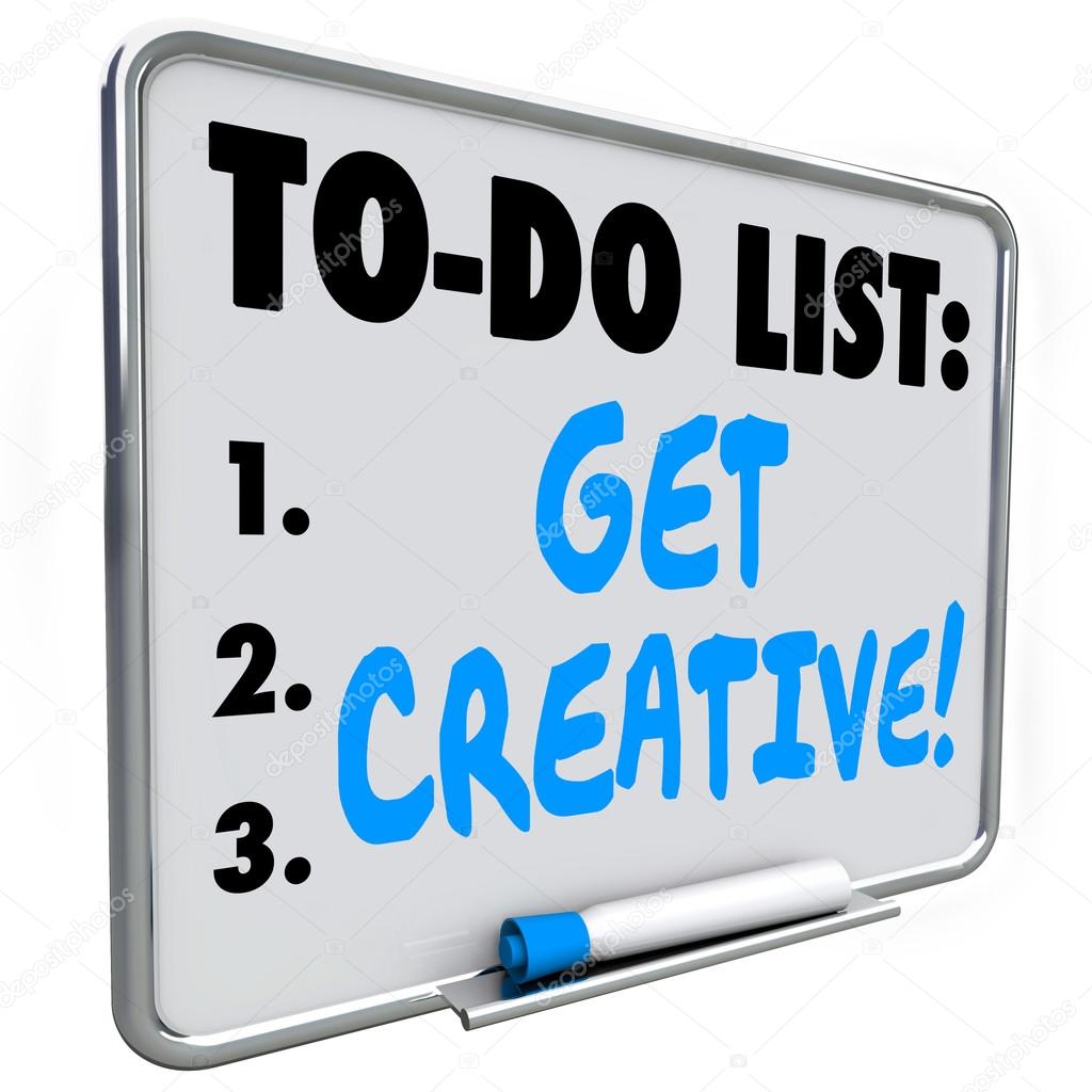 Get Creative words on a to do list