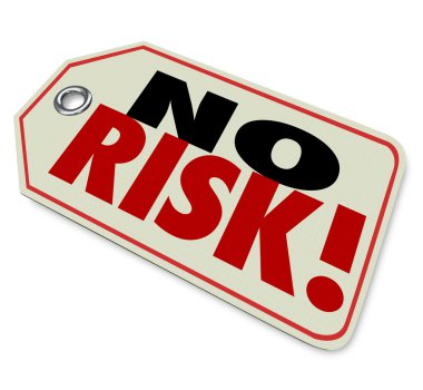 Hayır Risk kelime üstünde bir fiyat etiketi