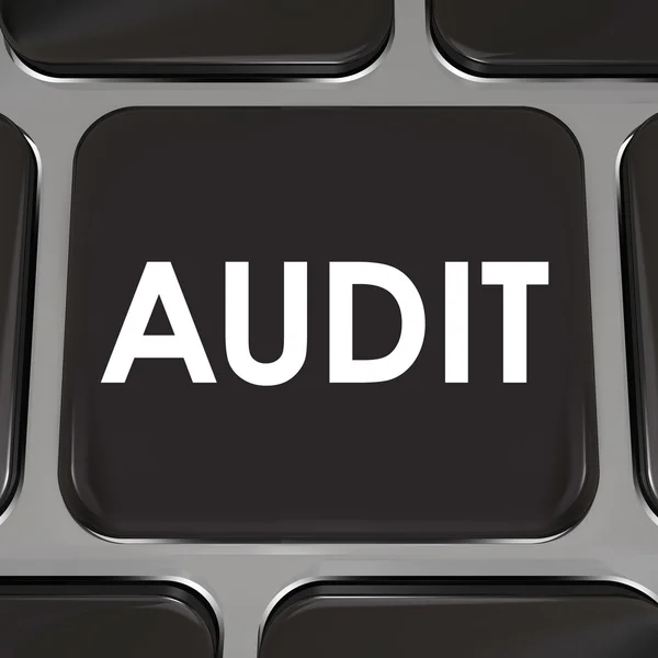 Slovo auditu na černé počítačové klávesy — Stock fotografie