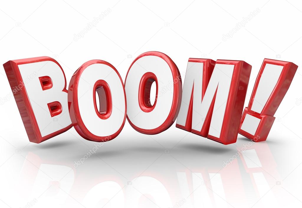 Boom Word In 3d Letters Stock Photo By C Iqoncept