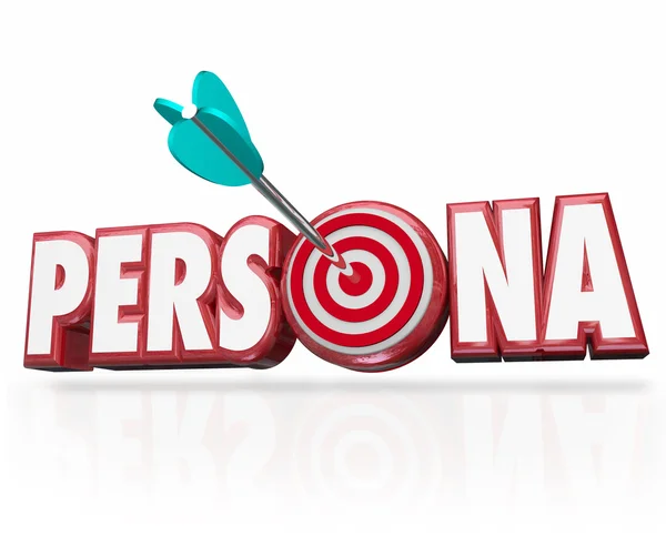 Persona word in red 3d letters — Stock Photo, Image