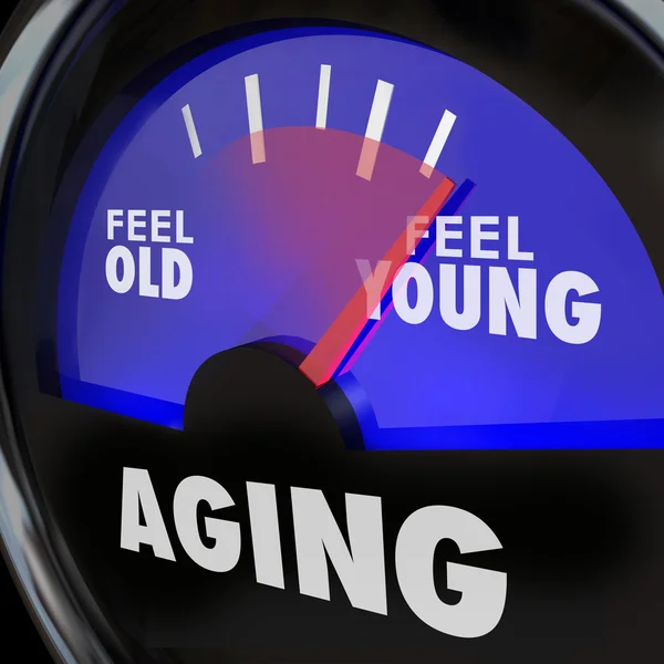 Parola di invecchiamento su un calibro — Foto Stock