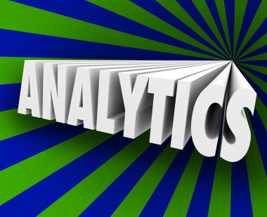 Analytics kelime 3d harflerle