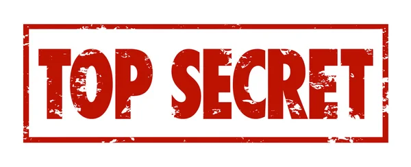 Palabras Top Secret en letras grungy rojas estampadas —  Fotos de Stock