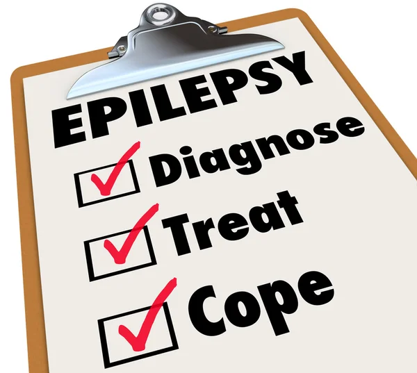 Epilepsy word on a clipboard checklist — Stock Photo, Image