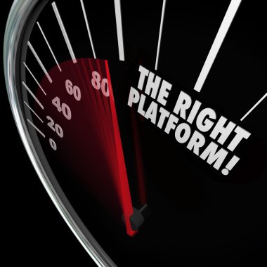 Sağ Platform kelime üstünde bir hız göstergesi