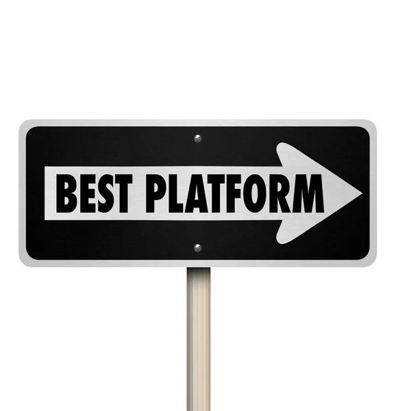 Best Platform on a one way road or street sign — Stock Photo, Image