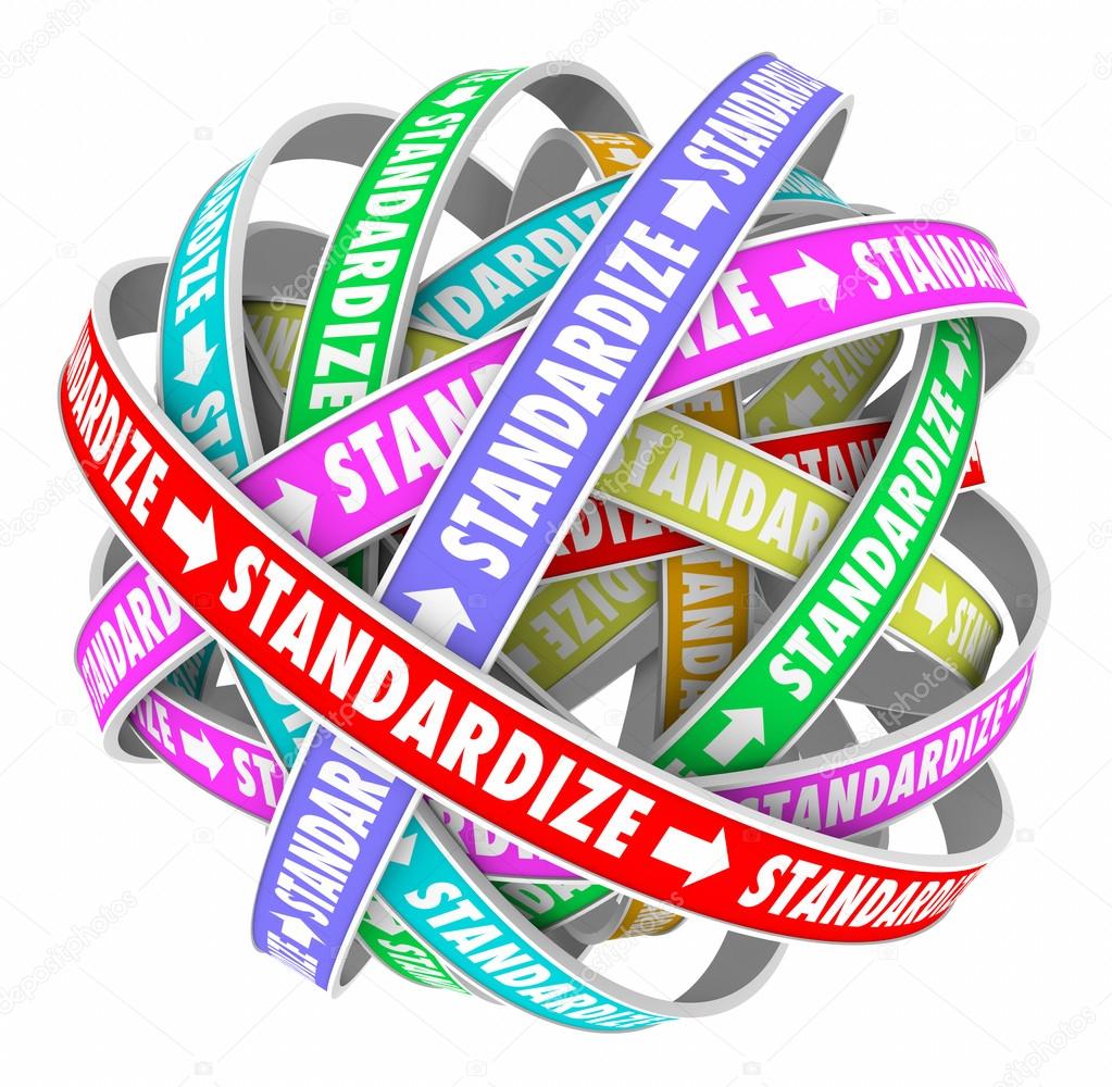 Standardize word on colored ribbons in a ball