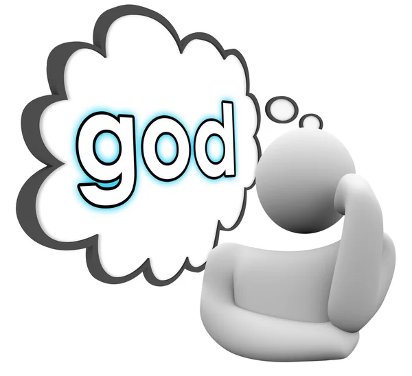 God word in thought cloud over a person — Stock Photo, Image