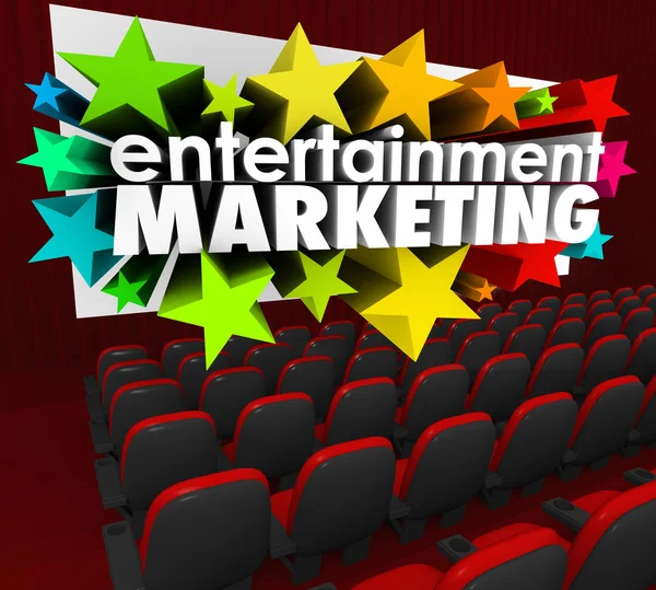 Entertainment Marketing in 3d words — Stock Photo, Image