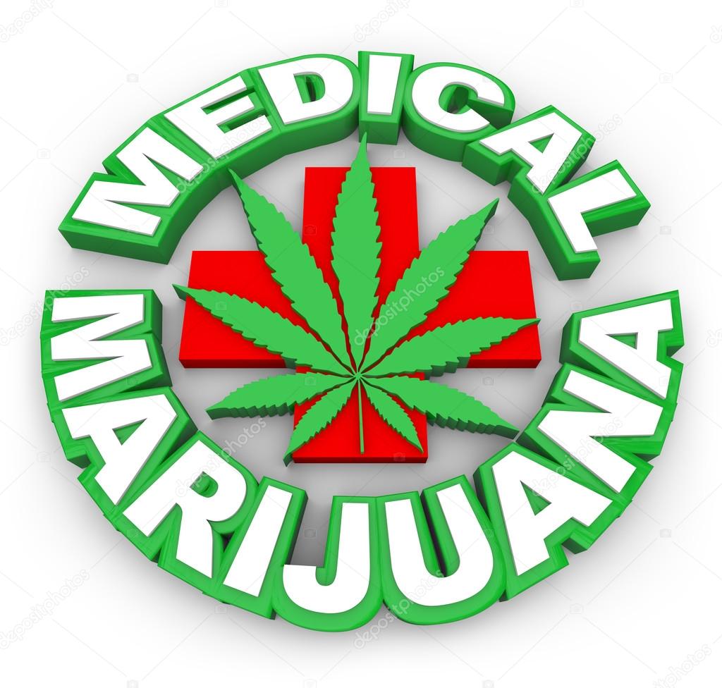 Medical Marijuana Plus Sign Leaf Words Advertise Selling Pot Med