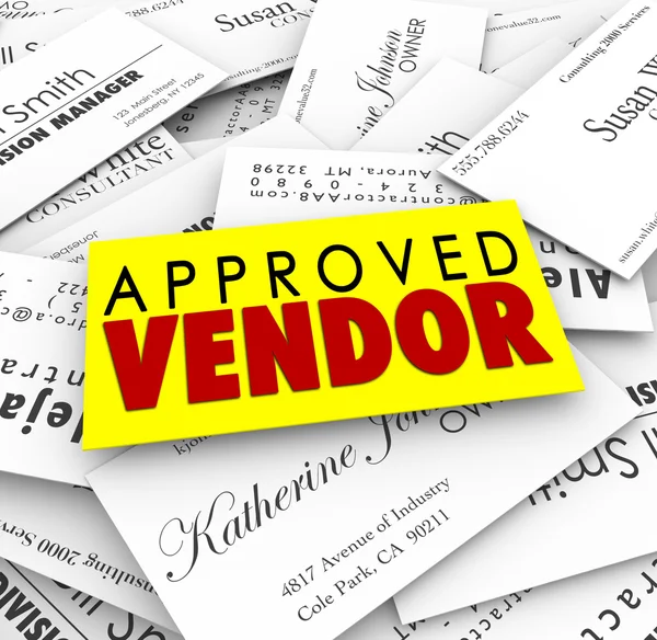 Approved Vendor business cards — Stock Photo, Image