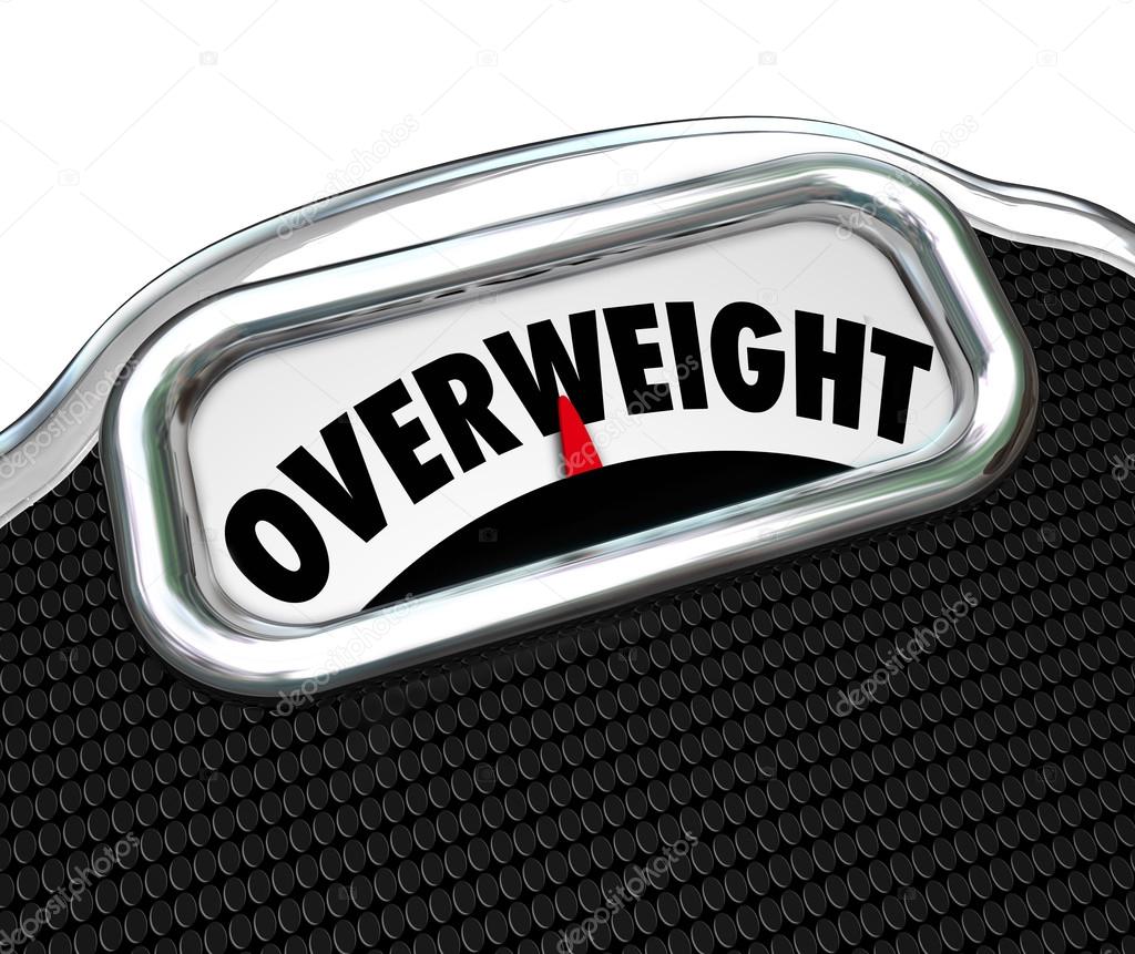 Overweight word on a scale Stock Photo by ©iqoncept 70623521