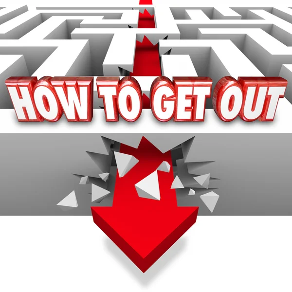 How to Get Out Arrow — Stok fotoğraf