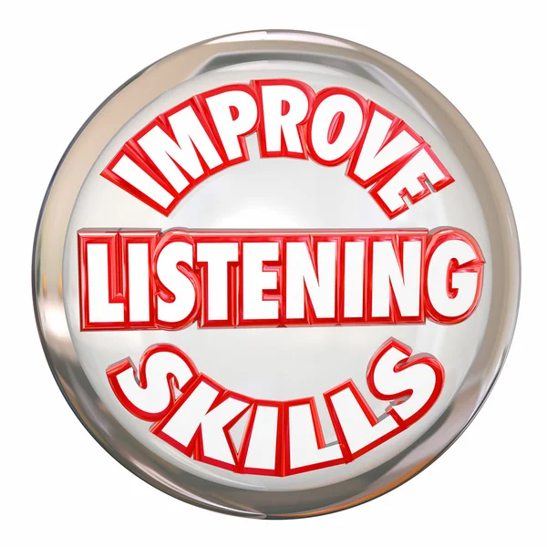 Szavak hallgató készségek javítása — Stock Fotó