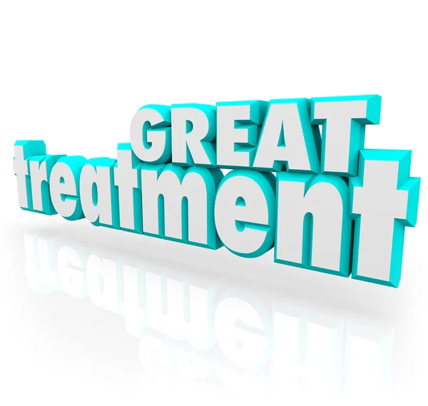 Great Treatment 3d Words — Stock Fotó