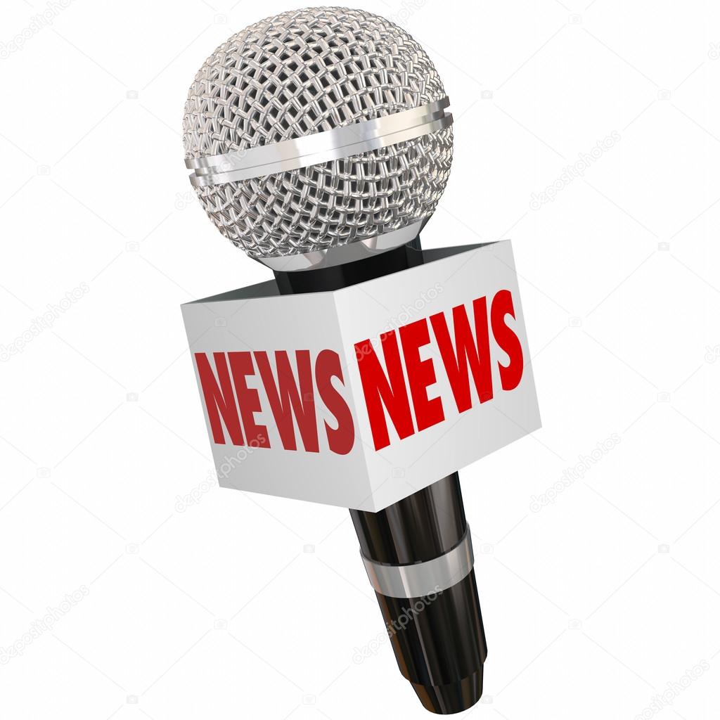 News word on a microphone or mic box