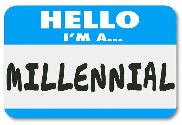 Hello I'm a Millennial Words — Stockfoto