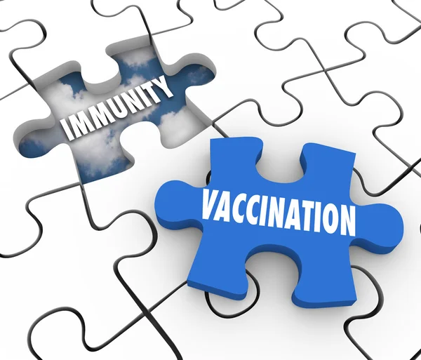 Vaccination Immunity Puzzle Piece — Stockfoto