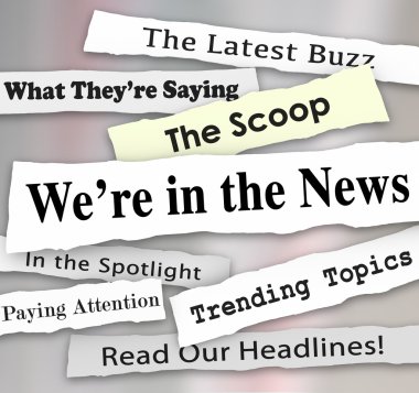 We're in the News words