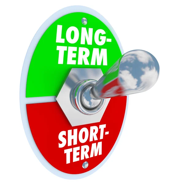 Long vs rövid távú — Stock Fotó