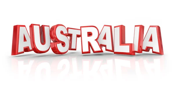 Australia Word Red 3d Letters — Stockfoto