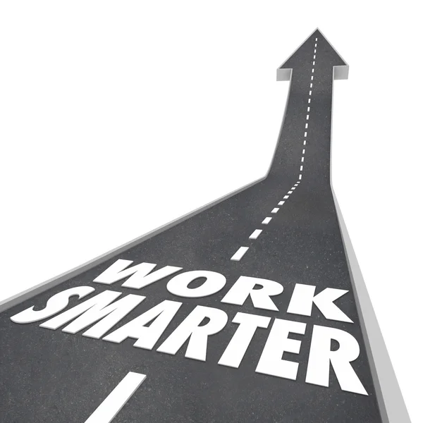 Work Smarter Words Road — Stock Photo, Image