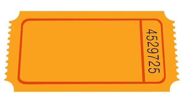 Orange Raffle Ticket — Stock Photo, Image