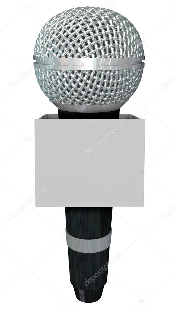 Microphone News Interview Box — Stock Photo © iqoncept 74171639