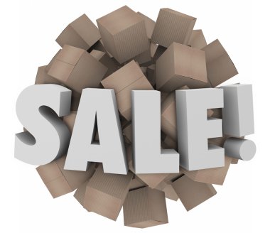 Sale Word Cardboard Boxes