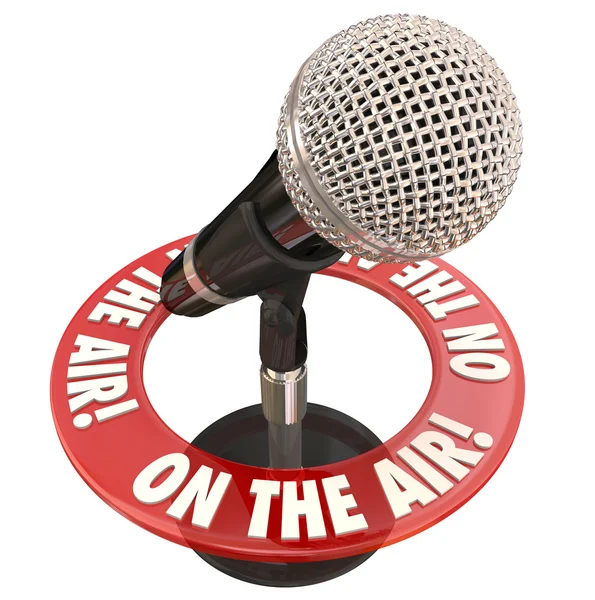 On the Air Microphone Words — Stock Photo, Image