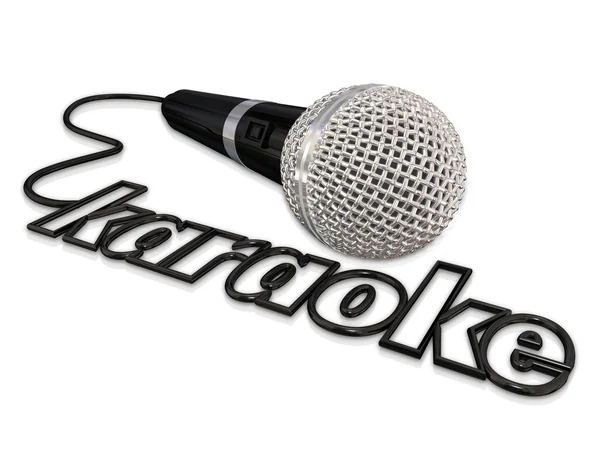 Karaoke microfoon zingen leuk Entertainment evenement — Stockfoto