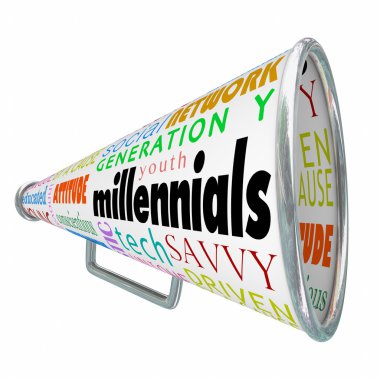 Millennials Bullhorn Megaphone