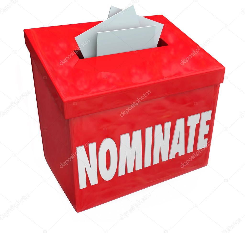 Nominate word on a red suggestion box