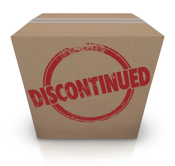 DIscontinued Cardboard Box — Stockfoto