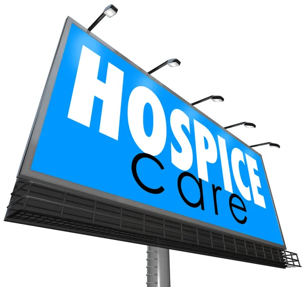 Cuidados de hospice Billboard — Fotografia de Stock