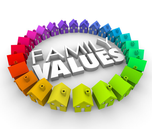 Family Values 3d Words