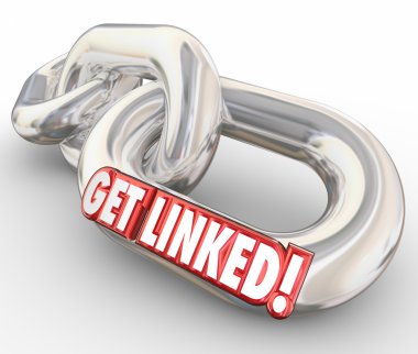Get Linked words in red 3d letters on connected chain links