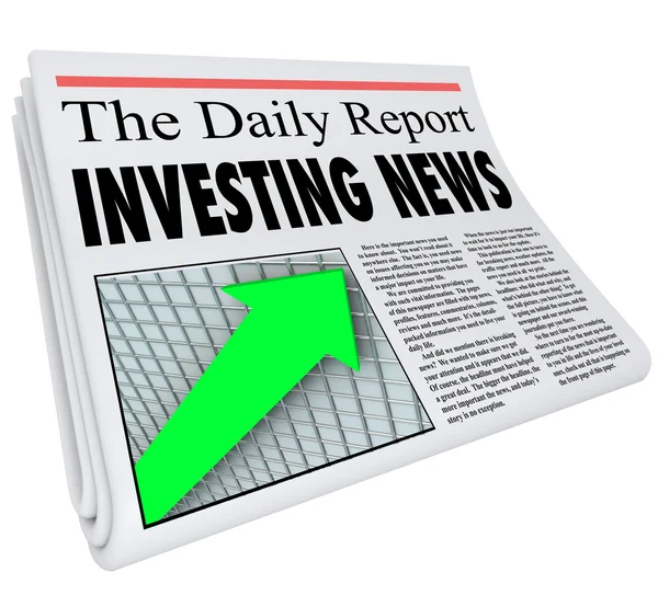 Investment News Headline Paper — Stockfoto