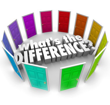 What's the Difference word in 3d letters clipart