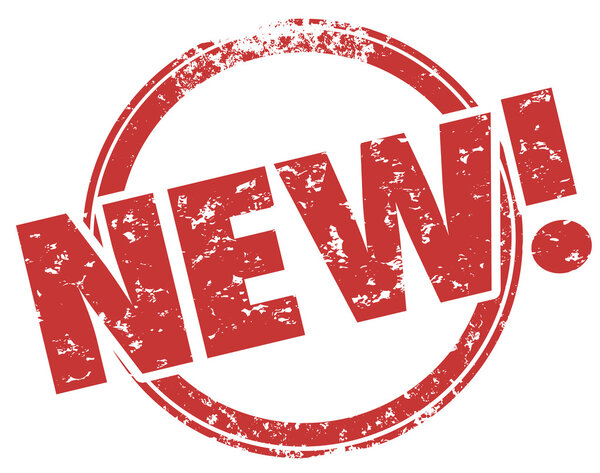 Новое слово в красном стиле гранжа
