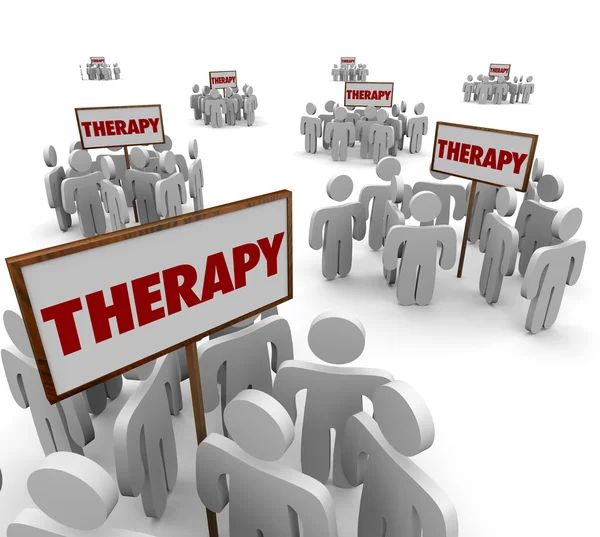 Therapy signs and patients — 图库照片