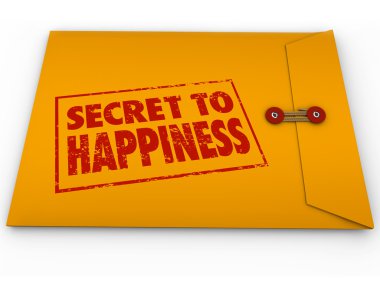Secret to Happiness advice in envelope