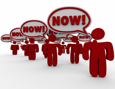 Now Customer Demand Speech Bubbles